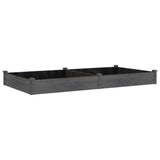 Garden Raised Bed with Liner Grey 240x120x25 cm Solid Wood Fir 364303