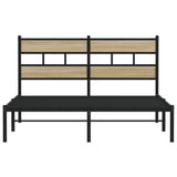 Metal Bed Frame without Mattress Sonoma Oak 140x200 cm 4017103
