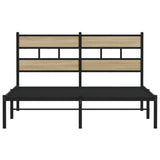 Metal Bed Frame without Mattress Sonoma Oak 160x200 cm 4017105