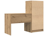Desk with Drawer with Shelf with Storage 2 pcs Artisan Oak 3337312