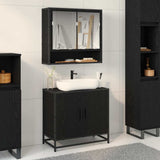Bathroom Sink Cabinet Black Oak 65 x 33 x 60 cm Engineered wood 883616