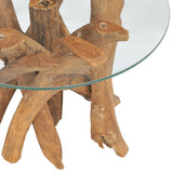 ZNTS Coffee Table Solid Teak Driftwood 60 cm 243473