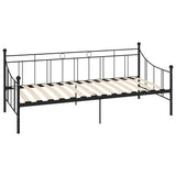 DayBed Frame without Mattress Black Metal 90x200 cm 284669