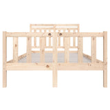 Bed Frame without Mattress Double Solid Wood 3100694