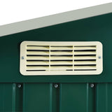 Garden Shed with Rack Green 205x130x183 cm Iron 47104