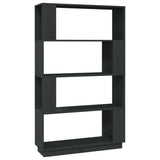 Book Cabinet/Room Divider Grey 80x25x132 cm Solid Wood Pine 814061
