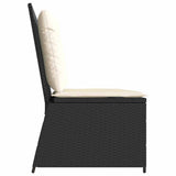 Garden Bench Black Poly Rattan 3394467