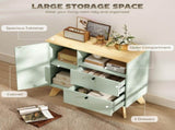 HOMCOM Sideboard Storage Cabinet, 80 cm Buffet Cabinet with 2 Drawers, Open Compartment, Adjustable T3398P555023