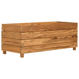 Raised Bed 100x40x38 cm Recycled Teak Wood and Steel 47422