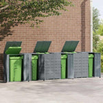 Wheelie Bin Storage for 6 Bins Grey 414x79x117 cm Steel 3279991