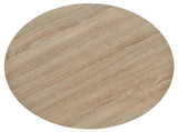 Bistro Table MDF and Steel Round 60x75 cm Oak Colour 245612