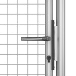ZNTS Garden Gate Galvanised Steel 105x200 cm Silver 144758