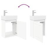 Bathroom Vanity Unit with Tap White 45.5 x 22.5 x 84 cm 889501