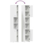 Bathroom Cabinet White 30x30x183.5 cm Engineered Wood 802597