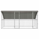 Dog Kennel 2 pcs Silver 4 x 2 x 2 m Galvanised steel 3368325