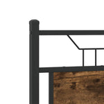 Bed Frame without Mattress Smoked Oak 120x190 cm Small Double Engineered Wood 4106887