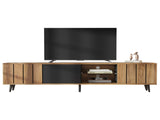 TV Stand Cabient with 3 Door, 2-tier open shelving, TV Cabinet Storage Sideboard, TV Entertainment N605P388089Z
