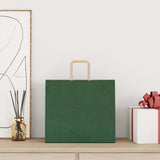 Paper Bags 250 pcs with Handles Green 32x22x28 cm 4101960