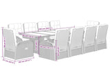 Garden Dining Set Black 3277658