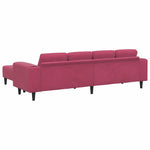 Sofa Set 3 pcs Wine red Velvet 3335126