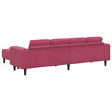 Sofa Set 3 pcs Wine red Velvet 3335126