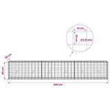 Gabion with 3.5 mm Wire and 10x10 cm Mesh 300x30x50 cm 3463176