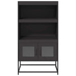 ZNTS Highboard Black 68x39x123 cm Steel 853368