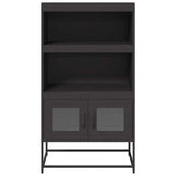 ZNTS Highboard Black 68x39x123 cm Steel 853368