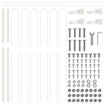 Garden Fence White 3.4 x 1.5 m Powder-coated steel 3334047