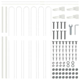 Garden Fence White 5.1 x 1.5 m Powder-coated steel 3334067