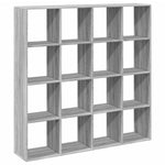 Book Cabinet Grey Sonoma 137.5x29x137.5 cm Engineered Wood 3310294