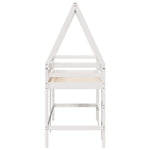 ZNTS Loft Bed with Ladder and Roof without Mattress White 80x200 cm 3282113