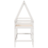 ZNTS Loft Bed with Ladder and Roof without Mattress White 90x200 cm 3282111