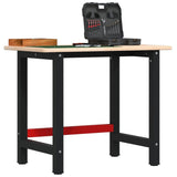 Workbench 100x60x81.5 cm Solid Wood Oak Rectangular 3309656