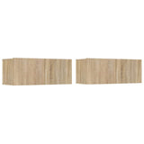 4 Piece TV Cabinet Set Sonoma Oak Engineered Wood 3114336