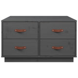 Coffee Table Grey 80x80x45 cm Solid Wood Pine 821519