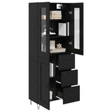 Highboard Black Oak 69.5 x 34 x 90 cm Engineered Wood 3402712