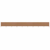 9-panel Wind Screen Fabric 1200x160 cm Taupe 47201