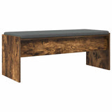 Hall Bench with Cushion Smoked Oak 103 x 38 x 40 cm 891564