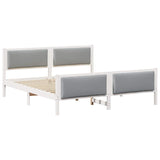 Bed Frame with Headboard Light Grey 200 x 200 cm Fabric 3394247