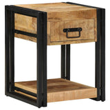 Bedside Cabinet 40x40x50 cm Solid Rough Wood Mango 4016700