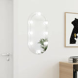 3102975 Mirror with LED Lights 80x40 cm Glass Oval