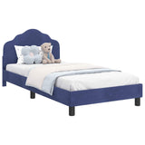Children's Bed Frame with Headboard Police Blue 90 x 190 cm 42010956