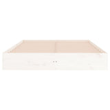 Bed Frame without Mattress White Solid Wood 180x200 cm Super King 820028