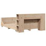 ZNTS Bed Frame without Mattress 160x200 cm Solid Wood Pine 3323761