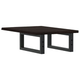 Basin Shelf Wall Mounted Steel and Solid Wood Oak 3302577
