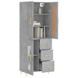 Highboard Concrete Grey 69,5x34x180 cm Engineered Wood 3199933