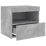 Bedside Cabinets with LED Lights 2 pcs Concrete Grey 50x40x45 cm 836770