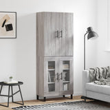 Highboard Grey Sonoma 69.5x34x180 cm Engineered Wood 3195761