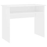 801170 Desk White 90x50x74 cm Engineered Wood